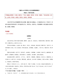 初中语文中考复习 专题08 写作手法分析（原卷版）