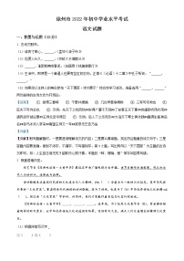 2022年江蘇省徐州市中考語文真題（教師版）