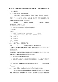 河北省沧州市海兴县2022-2023学年 七年级上学期期末语文试卷(含答案)