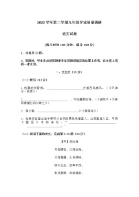 2023年上海市闵行区中考二模语文试题