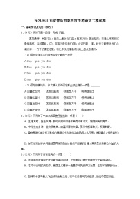 2023年山東省青島市萊西市中考語(yǔ)文二模試卷(含答案)