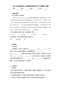 2023年河南省周口市项城市校联考中考三模语文试题（含答案）