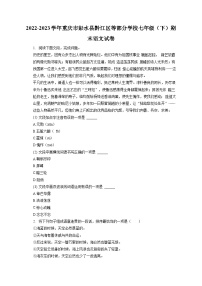 2022-2023学年重庆市彭水县黔江区等部分学校七年级（下）期末语文试卷（含答案解析）