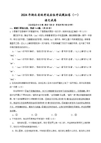 新中考语文试卷--2024年湖北省统考适应性考试模拟卷（一）（湖北专用）原卷版