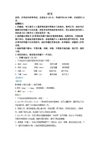 精品解析：2022年四川省达州市中考语文真题（解析版）