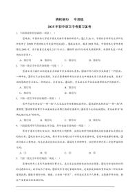 2025年語文中考復(fù)習(xí)備考專項練 辨析病句（一）