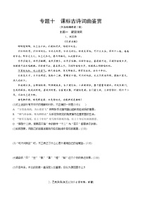 初中语文中考模拟试卷 专题十 课标古诗词曲鉴赏