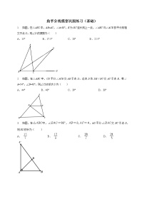专题01 角平分线模型巩固练习（基础）-2022年中考几何专项复习