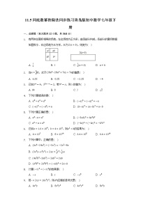 初中数学青岛版七年级下册11.5 同底数幂的除法课堂检测