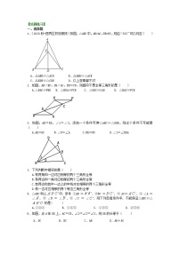 初中数学北师大版七年级下册第四章 三角形3 探索三角形全等的条件同步测试题