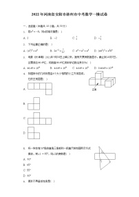2022年河南省安阳市林州市中考数学一模试卷（含解析）