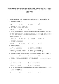 2022-2023学年广东省珠海市香洲区凤凰中学七年级（上）期中数学试卷（含解析）