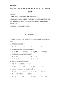 2022-2023学年山东省青岛市市北区八年级（上）期中数学试卷（含解析）