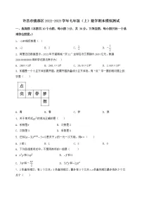 河南省许昌市魏都区2022-2023学年七年级（上）数学期末模拟测试（含答案及详解）