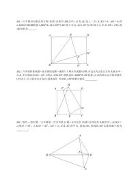 陜西地區(qū)九年級(jí)壓軸題數(shù)學(xué)精選無答案