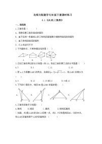 数学七年级下册1 认识三角形精品测试题