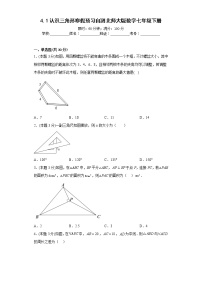 4.1认识三角形寒假预习自测北师大版数学七年级下册