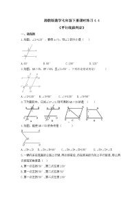 初中数学湘教版七年级下册4.4 平行线的判定精品课堂检测