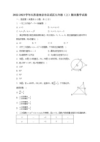 2022-2023学年江苏省南京市玄武区九年级（上）期末数学试卷（含解析）