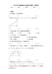2023年广西桂林市九年级中考数学一模试卷（含答案）