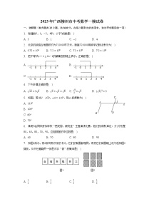 2023年广西柳州市中考数学一模试卷（含解析）