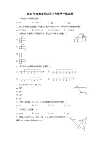 2023年海南省澄迈县中考数学一模试卷（含解析）
