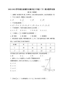 湖北省襄阳市襄州区2022-2023学年八年级下学期期末数学试卷（含答案）