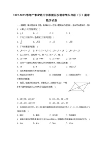 2022-2023學(xué)年廣東省惠州市惠城區(qū)汝湖中學(xué)八年級(jí)(下)期中數(shù)學(xué)試卷(含解析)
