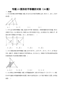 专题19 图形的平移翻折对称- 2023年中考数学真题分类汇编（通用版含解析）