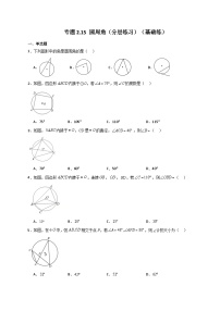 初中数学苏科版九年级上册2.4 圆周角精品达标测试