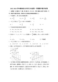 2023-2024学年湖南省永州市九年级（上）期中数学试卷（含解析）