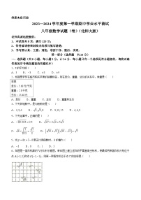 陕西省榆林市第十中学2023-2024学年八年级上学期期中数学试题
