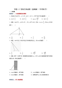 北师大版九年级数学下册 专题1.2 锐角三角函数（基础篇）（专项练习）（附答案）
