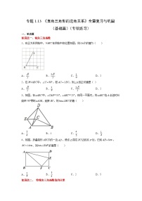 北师大版九年级数学下册 专题1.13 《直角三角形的边角关系》全章复习与巩固（基础篇）（附答案）