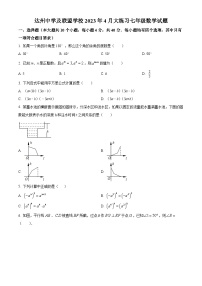 四川省达州市达川区达州2022-2023学年七年级下学期期中數學试题