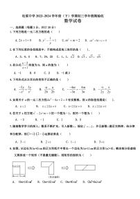 30，黑龙江省哈尔滨市松雷中学2023-2024学年八年级下学期开学测试数学试题