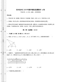 【历年真题】贵州省兴仁市中考数学模拟真题测评 A卷（含答案及详解）