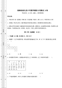 湖南省新化县中考数学模拟专项测试 B卷（含答案详解）