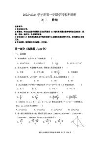陕西省咸阳市彩虹学校2023-2024学年下学期九年级中考数学一模试题