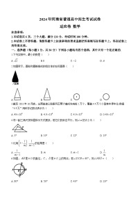 2024年河南省部分學校中考模擬適應性聯(lián)考數(shù)學模擬試題