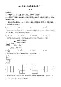2024年河南省部分学校九年级中考一模考试数学模拟试题（原卷版+解析版）