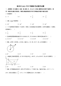 2023年江苏省徐州市中考数学模拟预测题（原卷版+解析版）