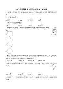 2024年安徽省部分学校中考数学一模试卷（含解析）