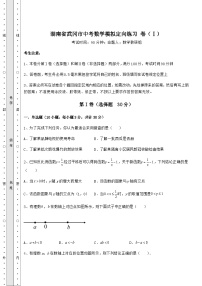中考强化练习湖南省武冈市中考数学模拟定向练习 卷（Ⅰ）（含答案解析）