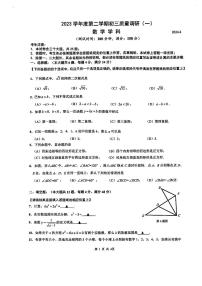 2024上海市杨浦区初三二模数学试卷