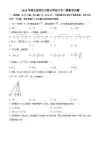 2024年湖北省武汉市部分学校中考二模数学试题（原卷版+解析版）