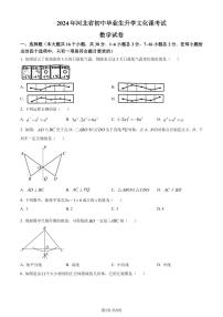 2024年河北省中考真題數(shù)學(xué)試題