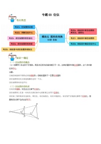 2025年中考數(shù)學(xué)總復(fù)習(xí) 專題03 位似（知識串講+8大考點）(原卷版+解析版）