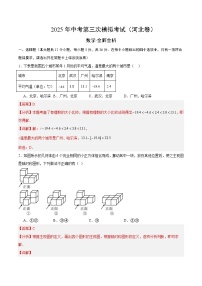 數(shù)學(xué)（河北卷）-2025年中考數(shù)學(xué)第三次模擬考試（考試卷+答題卷+解析+答案）