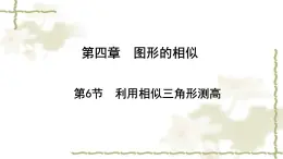 4.6+利用相似三角形測高課件+2024—2025學(xué)年北師大版數(shù)學(xué)九年級上冊